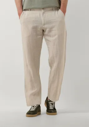 beige selected homme pantalon slh196-straight mads linen pant