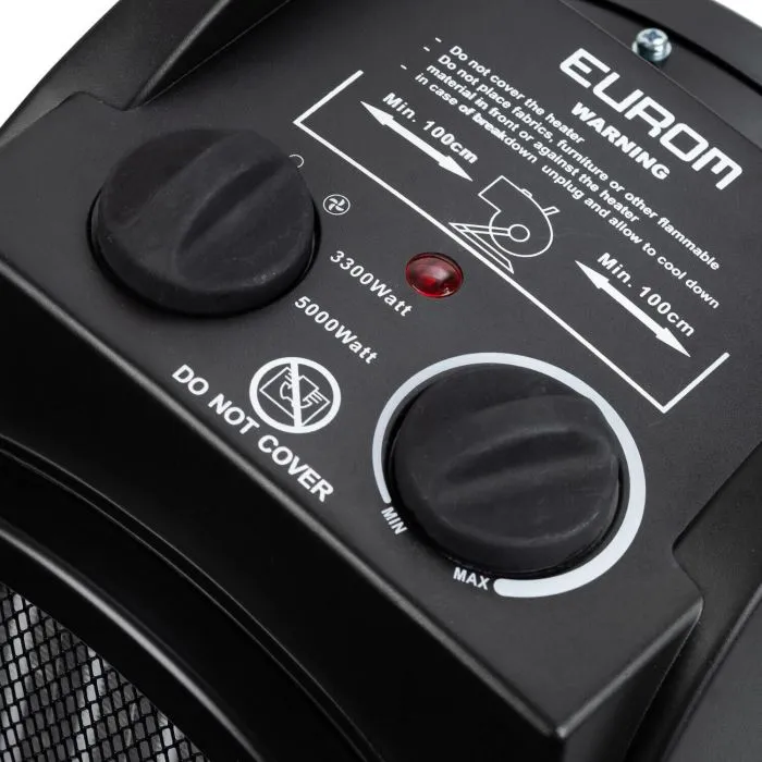 EUROM EK5K ELEKTRISCHE WERKPLAATSKACHEL  5000 WATT, 400 VOLT  340075