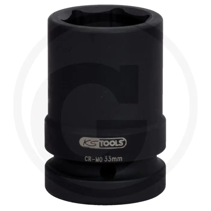 KS TOOLS 1" DOPSLEUTEL, ZESKANT, KRACHT, MIDDELLANG, 38 MM  SUPER CHROOMMOLYBDEENSTAAL