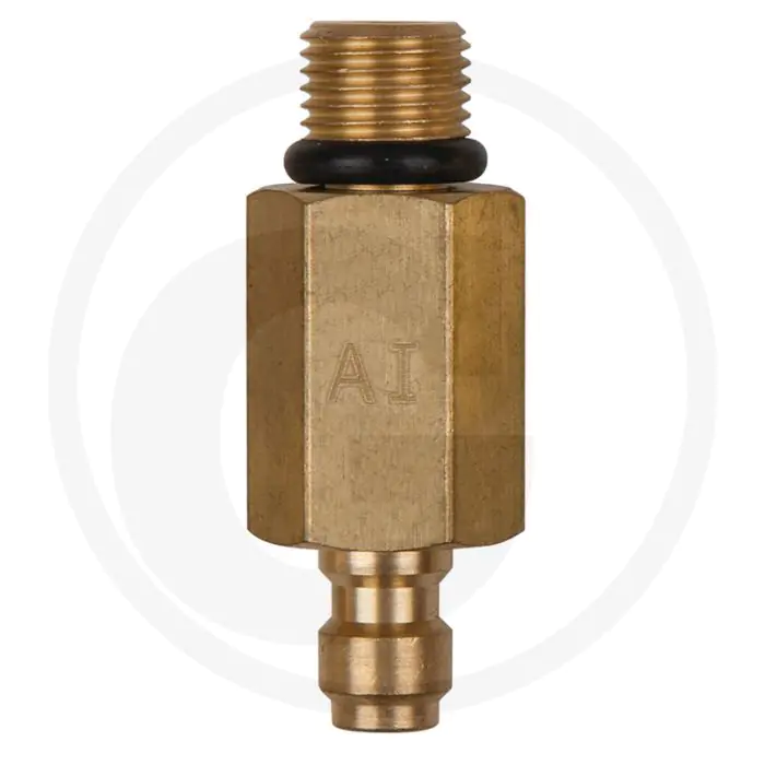 KS Tools Adapterstück M10x1,0 Außengewinde und 1/4" Schlauchanschluss mit Dichtring - Lengte: 67mm