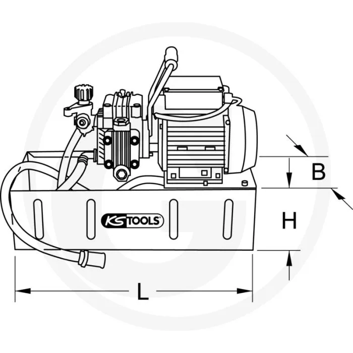 KS TOOLS ELEKTRISCHE DRUKRESTPOMP, 12 LITER  MAX. 20 BAR WERKDRUK
