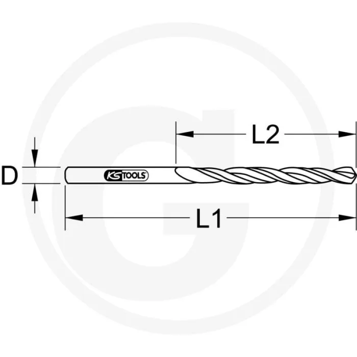 KS TOOLS HSS TIN SPIRAALBOOR 7,5 MM  DIN 338 TYP N  130° SPITSHOEK