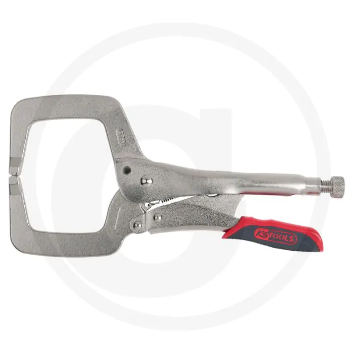 Ks tools las-klem-griptang met easy-release-hendel, 150 mm - rond gesmede greepbekken, vergrendelbaar
