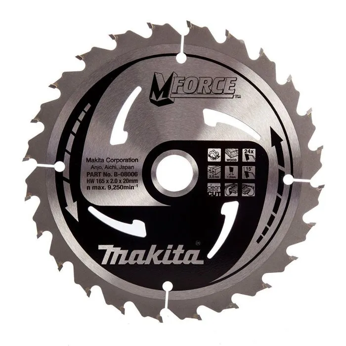 Makita Zaagb Mforce 165x20x2,0 24T15G