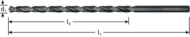 ROTEC HSSG SPIRAALBOOR, DIN 1869, TYPE N, ø13,0X375 0X375  P/ST