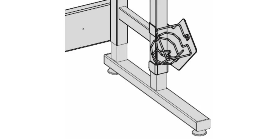 Sintroflessenhouder met bevestigingsplaat, d=95 mm