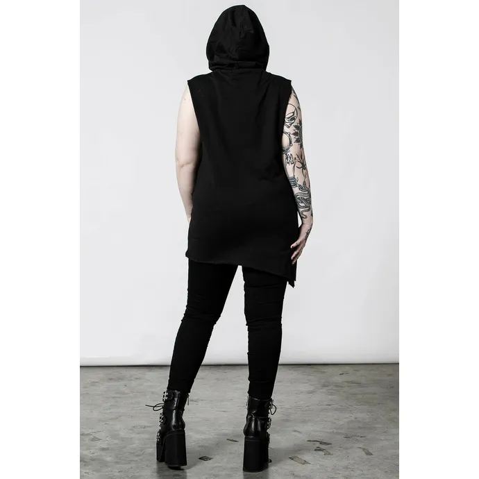 TANK TOP MET CAPUCHON UNISEX KILLSTAR  LOCAL COVEN CUTUP  ZWART